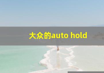 大众的auto hold